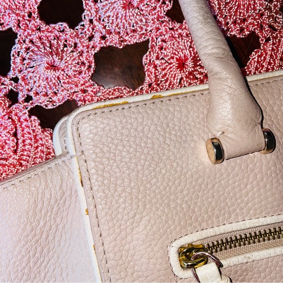 Kate Spade Beige Cream Chester Street Allyn Pebbled Leather Large Tote Purse - Picture 10 of 11